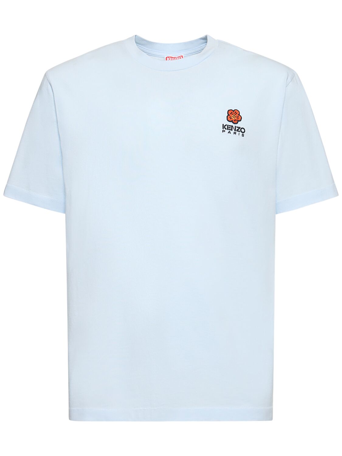 T-shirt Boke In Jersey Di Cotone Con Logo - KENZO PARIS - Modalova