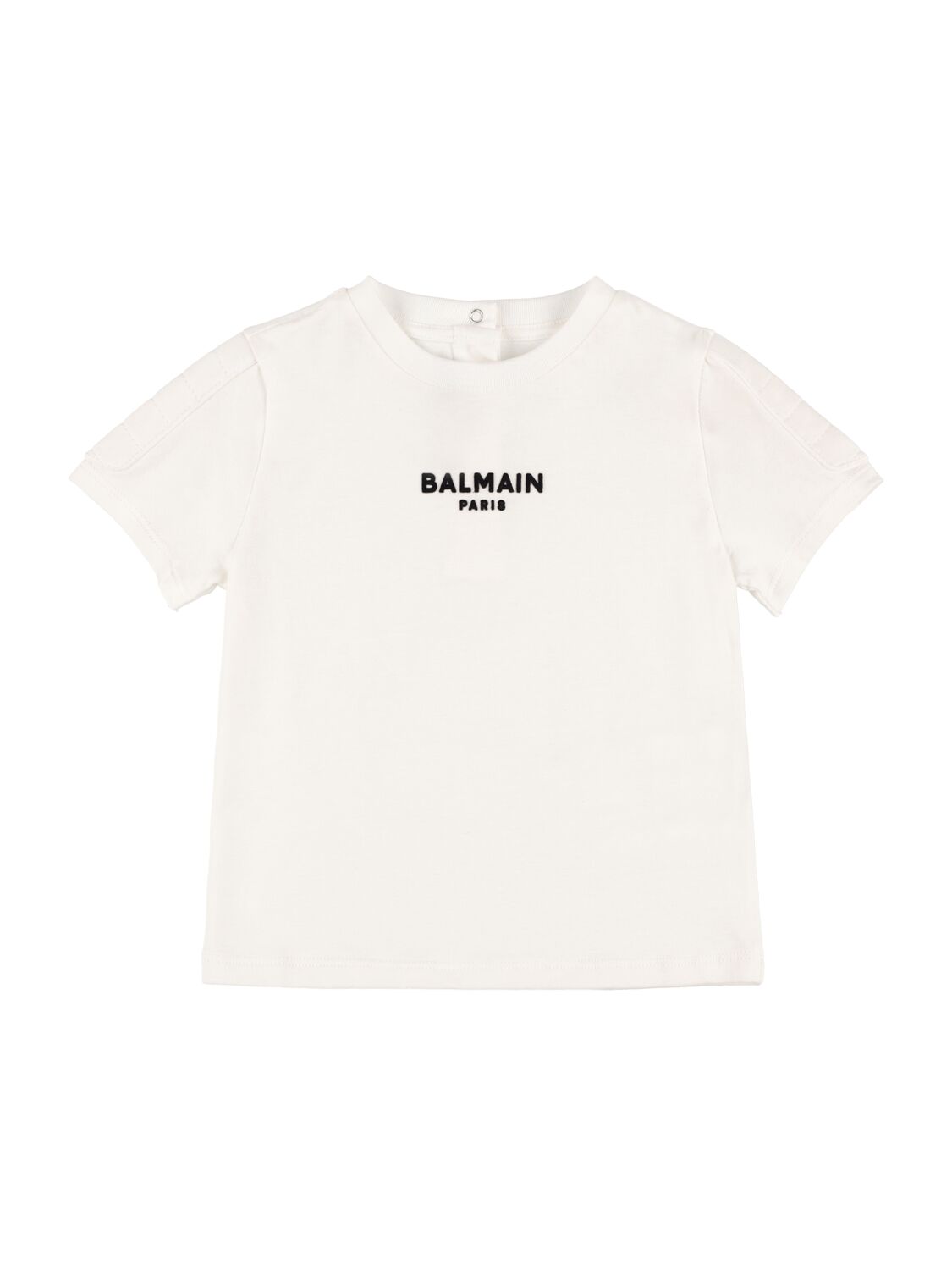 T-shirt In Jersey Di Cotone Organico - BALMAIN - Modalova