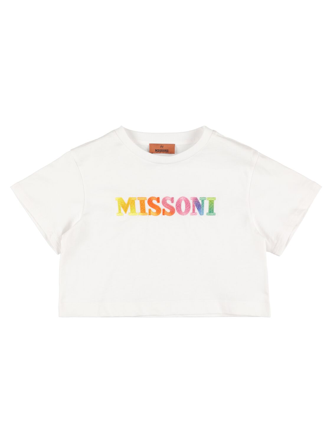 T-shirt In Jersey Di Cotone Con Logo - MISSONI - Modalova