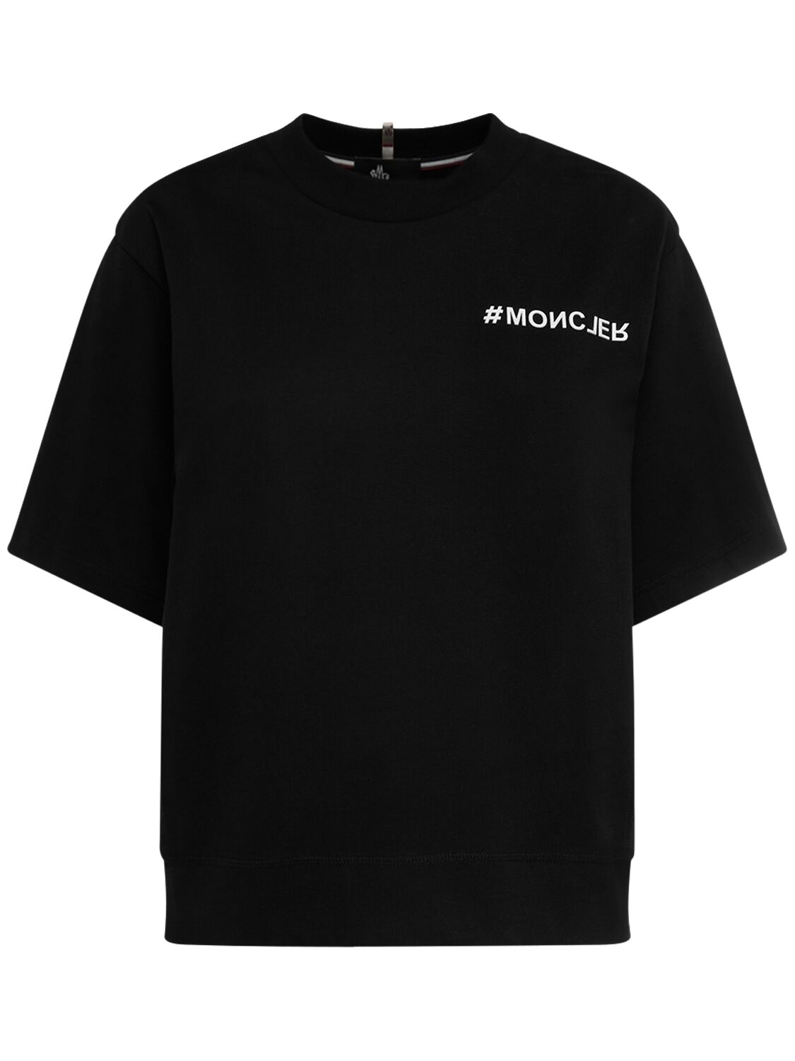 T-shirt In Cotone Con Logo - MONCLER GRENOBLE - Modalova