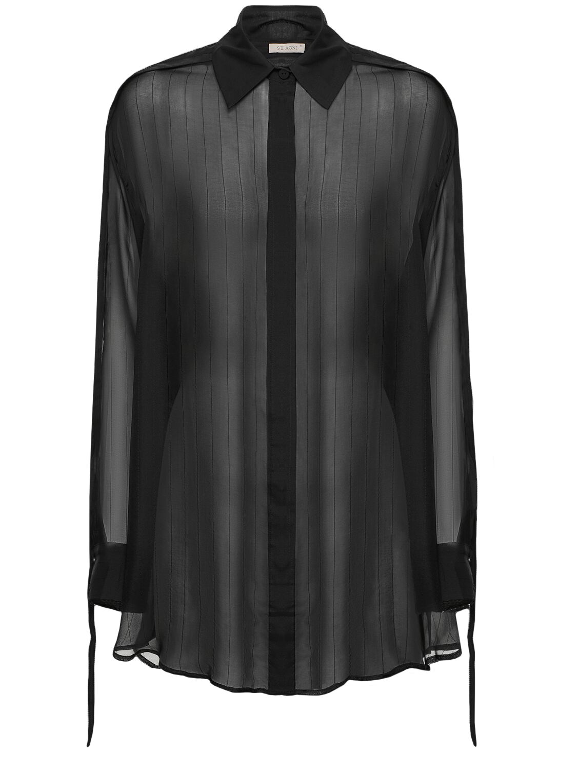 Pinstripe Silk Shirt - ST.AGNI - Modalova