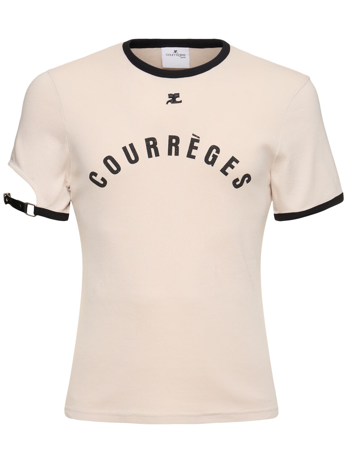 T-shirt In Cotone Con Logo E Fibbia - COURREGES - Modalova