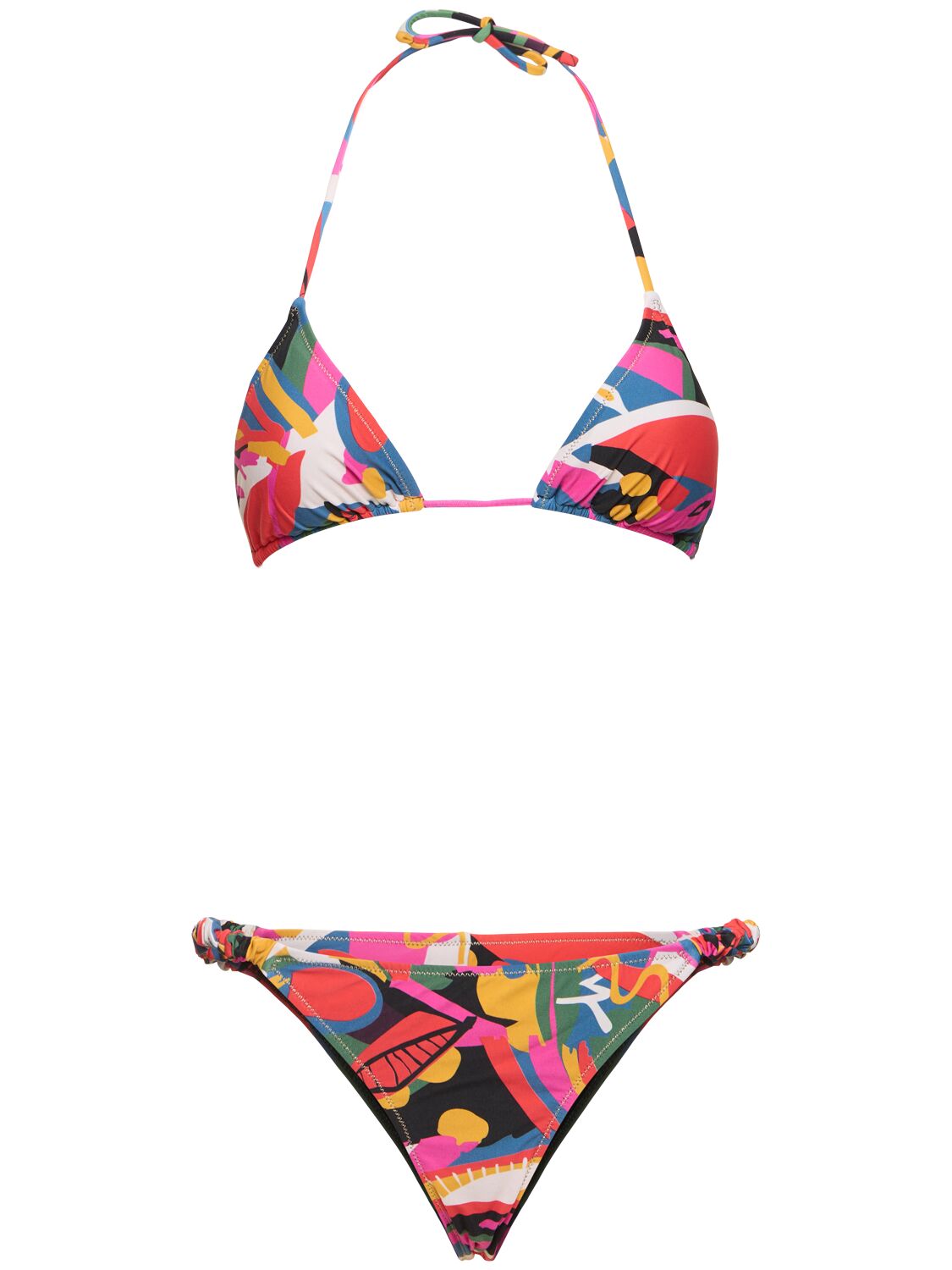 Scrunchie Triangle Bikini Set - REINA OLGA - Modalova