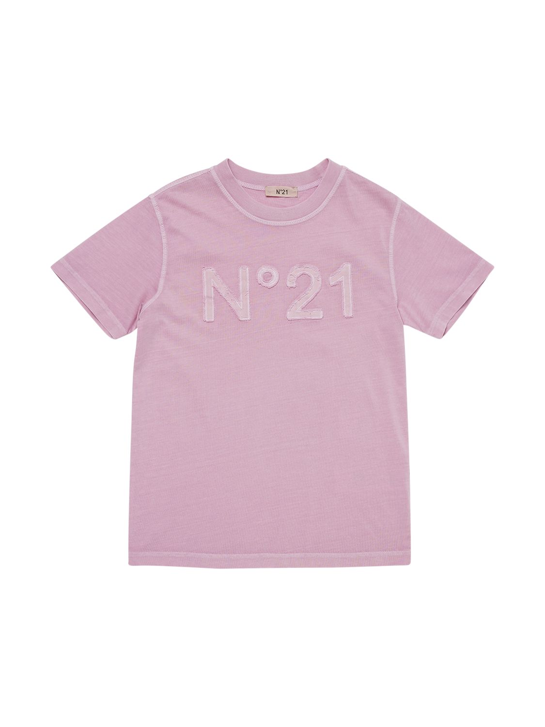 T-shirt In Cotone Con Patch Logo - N°21 - Modalova
