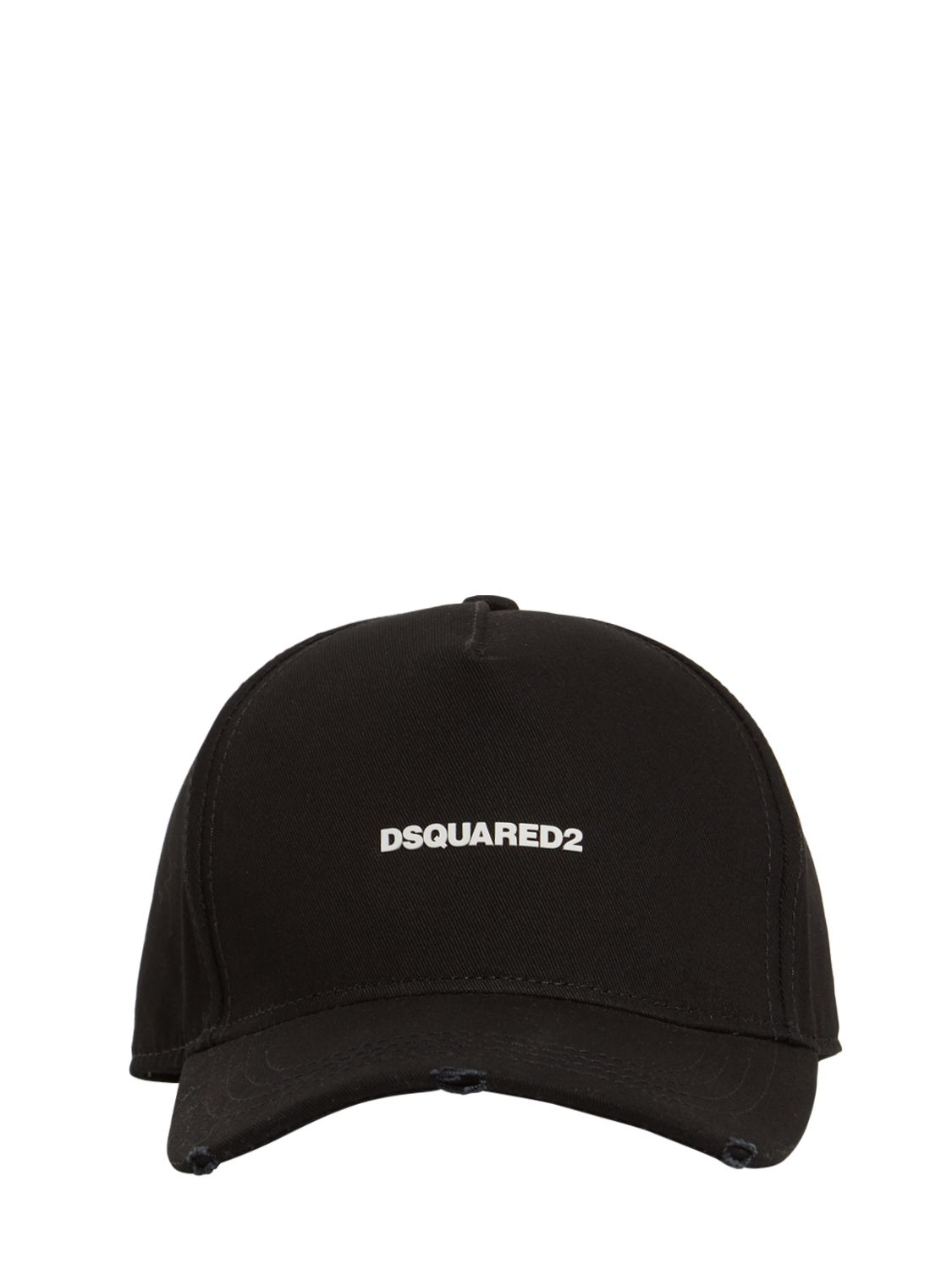 Cappello In Gabardina Di Cotone Con Logo - DSQUARED2 - Modalova