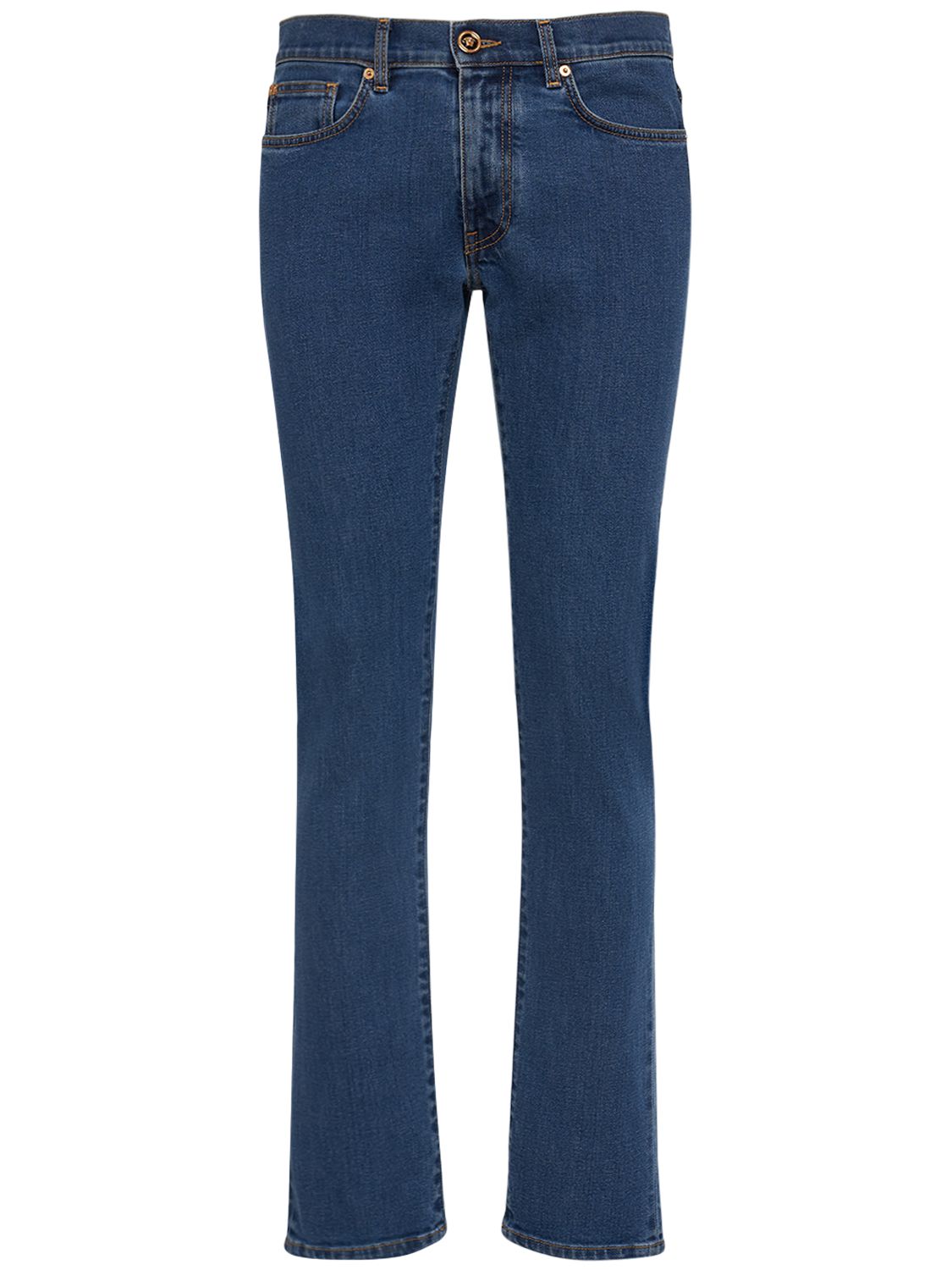Jeans In Denim Di Cotone Stretch - VERSACE - Modalova