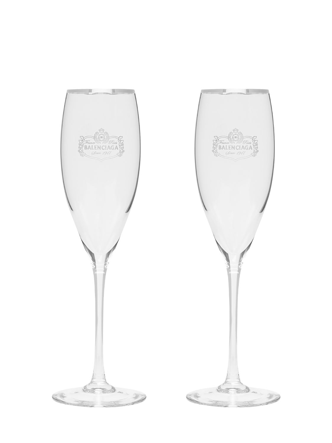Set Di 2 Bicchieri Da Champagne Di Cristallo - BALENCIAGA - Modalova