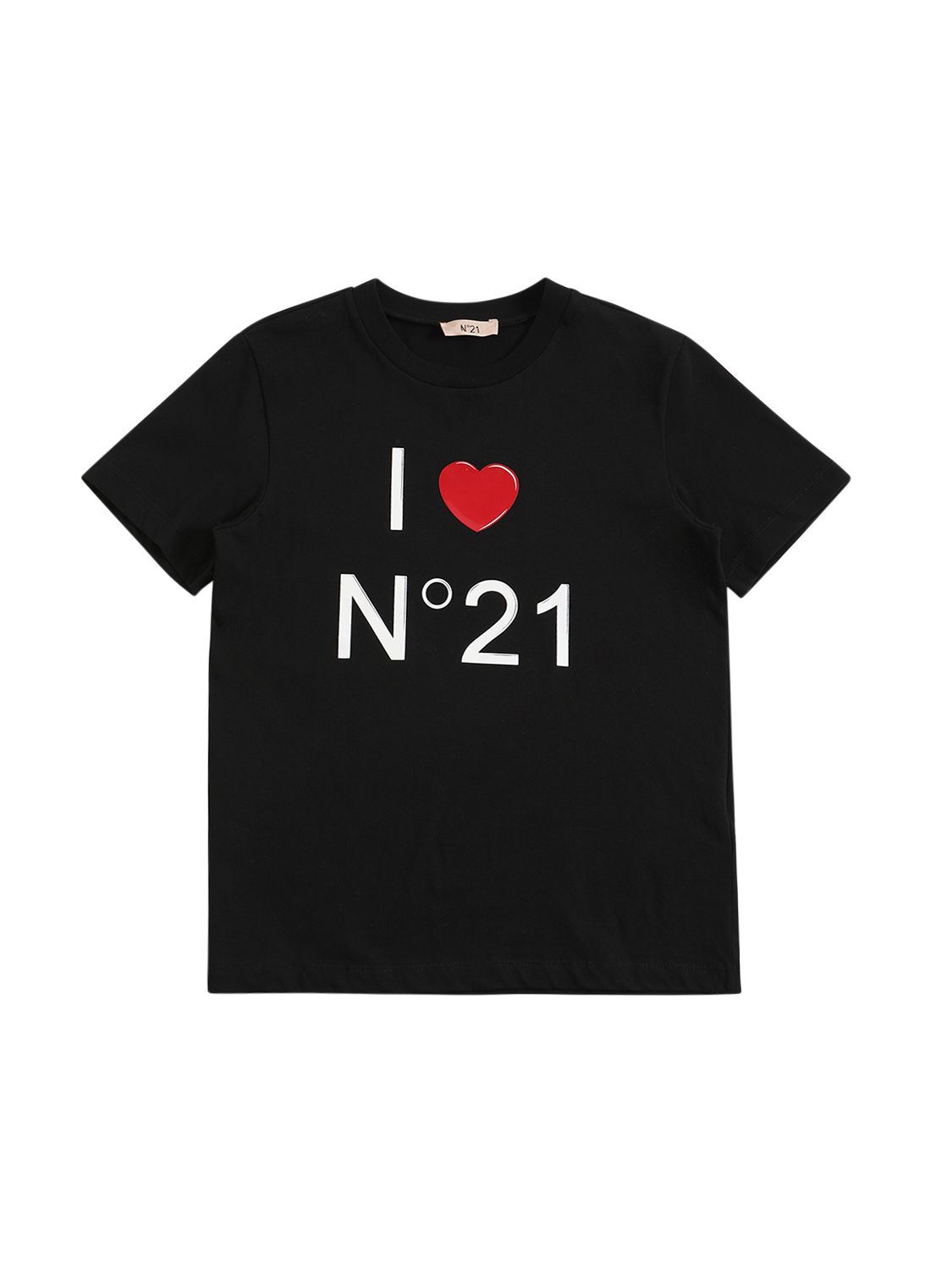 T-shirt In Jersey Di Cotone Con Logo - N°21 - Modalova