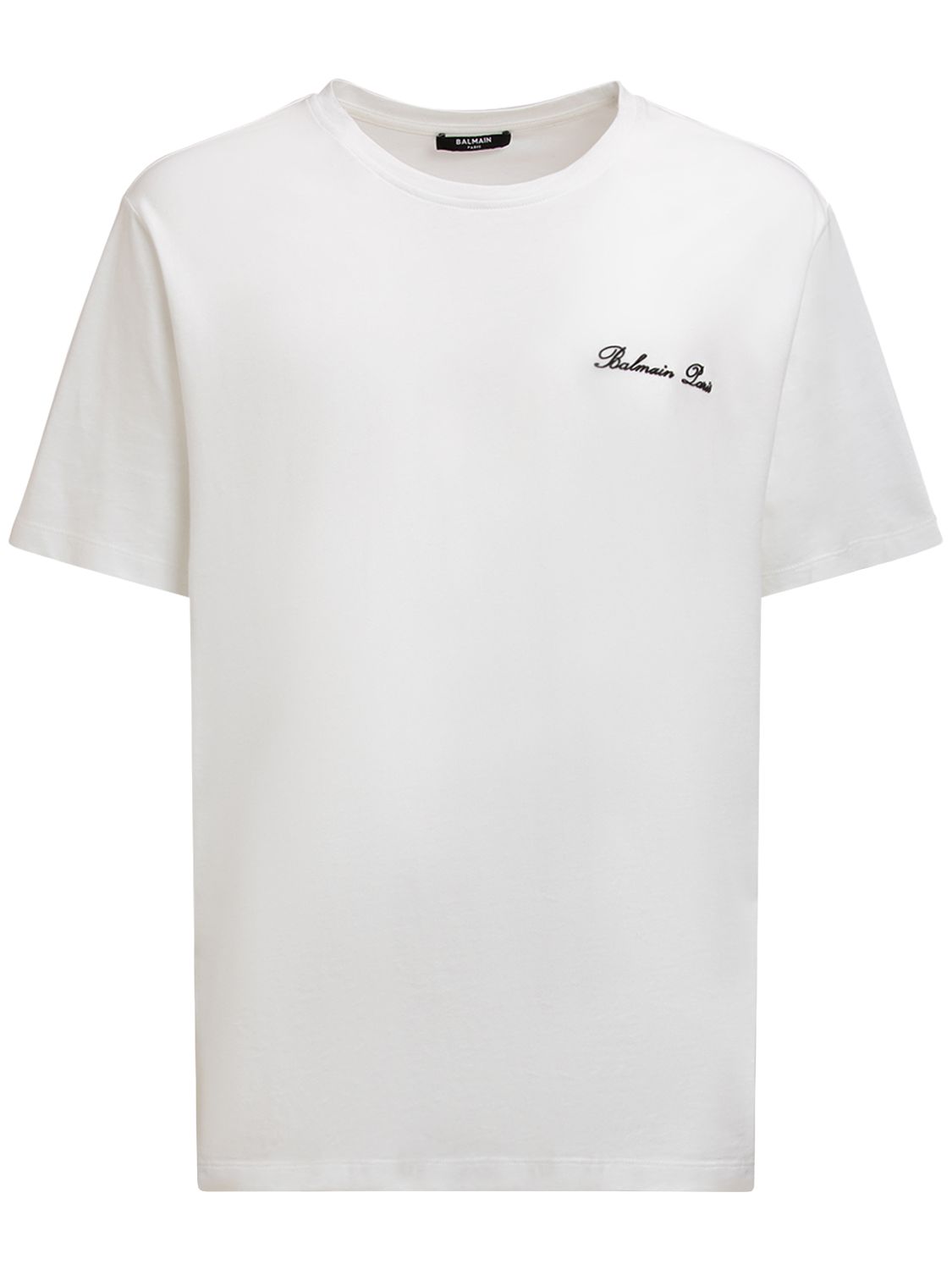 T-shirt In Cotone Con Logo - BALMAIN - Modalova