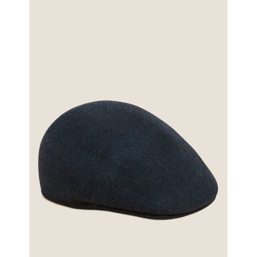 Wool Flat Cap navy - Marks & Spencer - Modalova