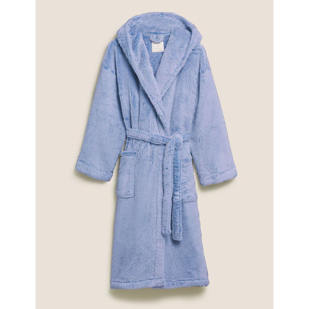 Fleece Dressing Gown blue - Marks & Spencer - Modalova