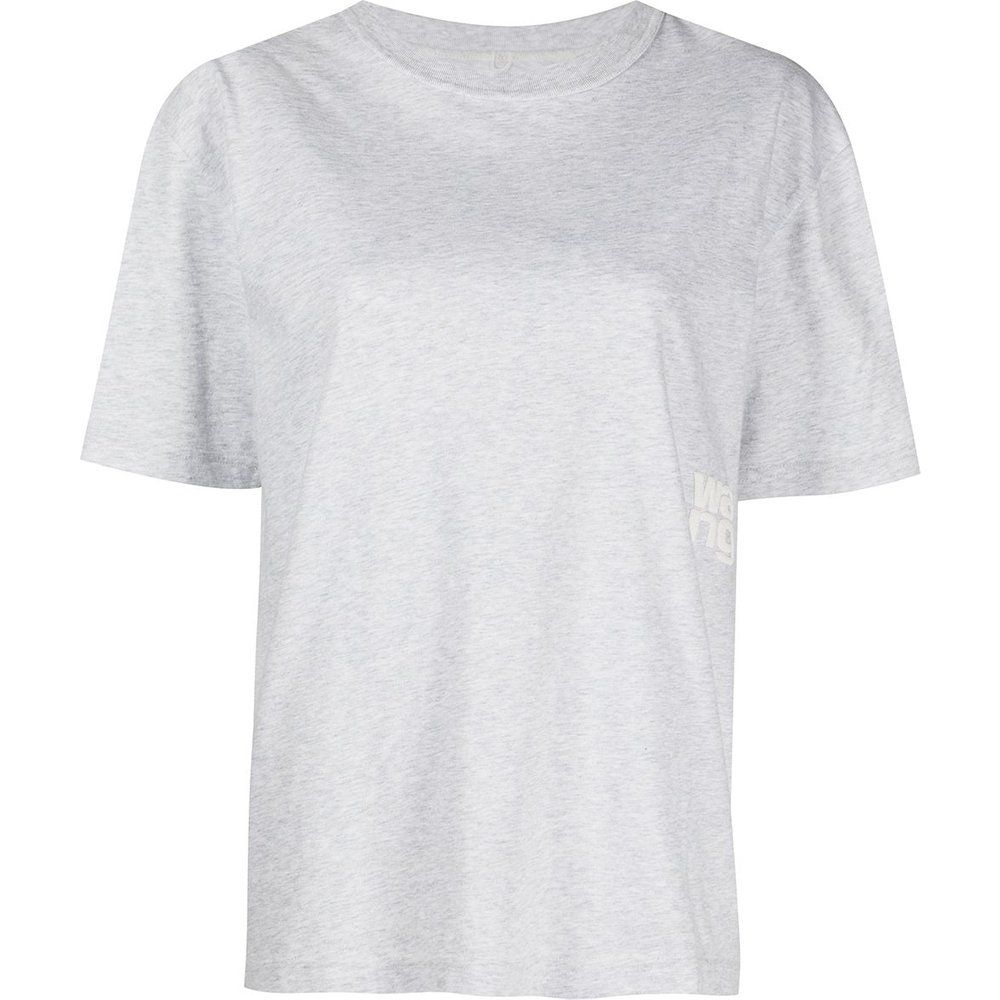 T-shirt in cotone con stampa logo - alexander wang - Modalova