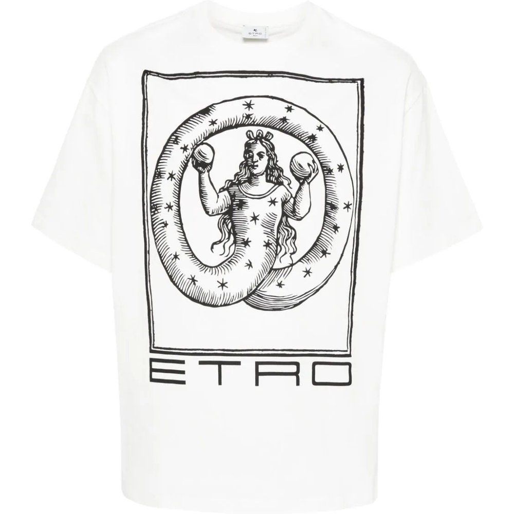 T-shirt in jersey di cotone - ETRO - Modalova