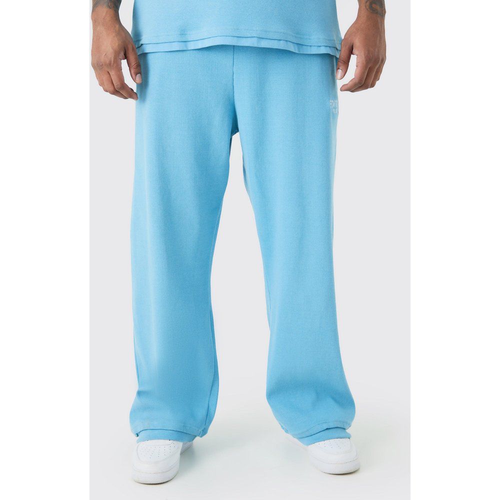 Pantaloni tuta Plus Size EDITION pesanti dritti a coste con spacco sul fondo - boohoo - Modalova