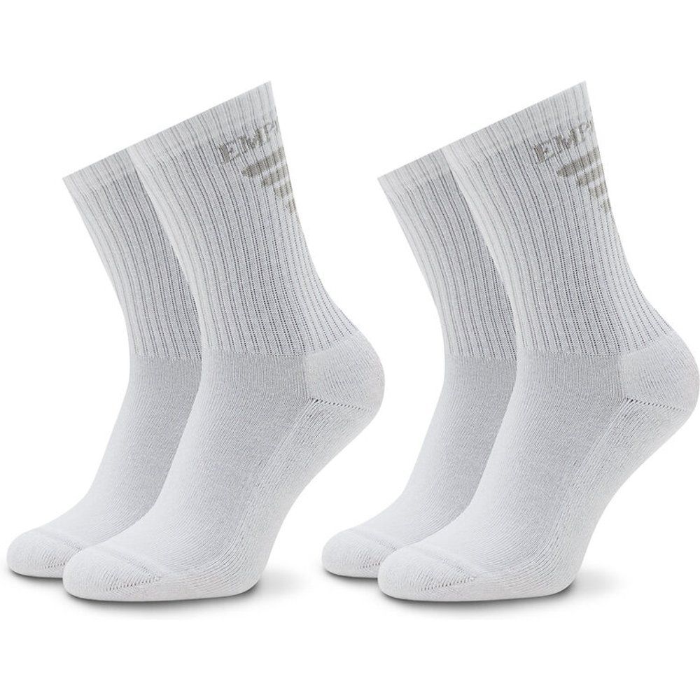 Set di 2 paia di calzini lunghi da donna - 292303 2F258 00010 Bianco - Emporio Armani - Modalova