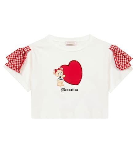 T-shirt in cotone con decorazione - Monnalisa - Modalova