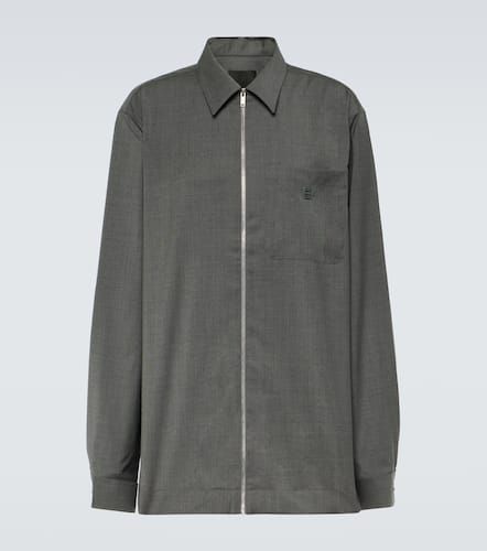 Giacca camicia in lana vergine - Givenchy - Modalova