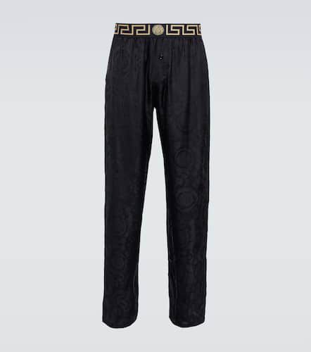 Pantaloni pigiama Barocco in twill - Versace - Modalova