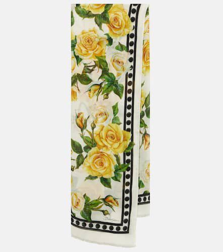 Sciarpa con stampa floreale - Dolce&Gabbana - Modalova