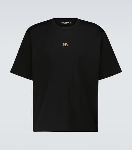 T-shirt in cotone con logo - Dolce&Gabbana - Modalova