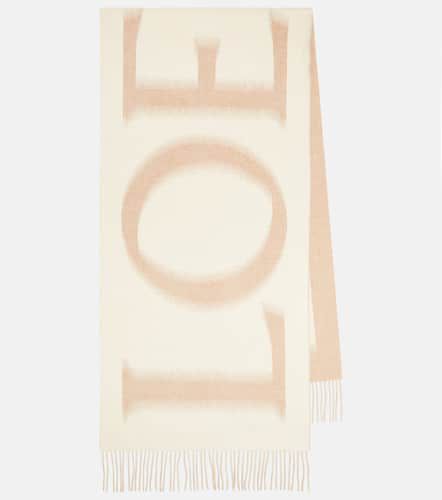 Sciarpa in lana e cashmere con logo - Loewe - Modalova