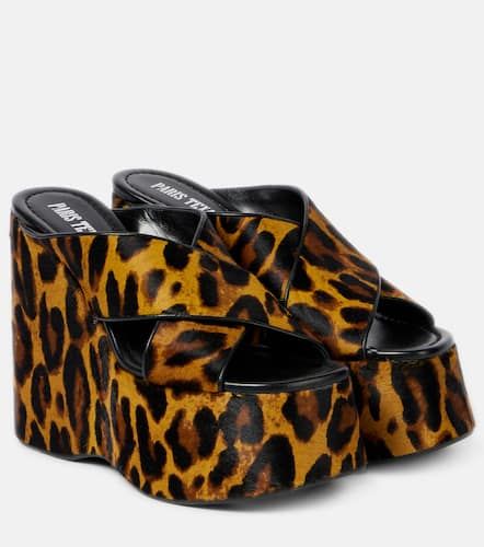 Mara 135 leopard-print platform sandals - Paris Texas - Modalova