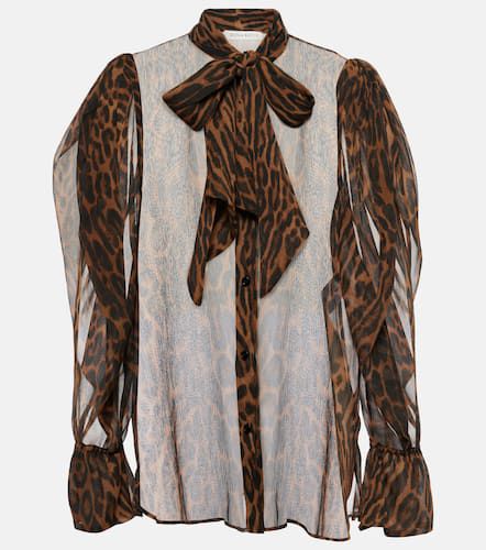 Camicia in seta con stampa leopardata - Nina Ricci - Modalova