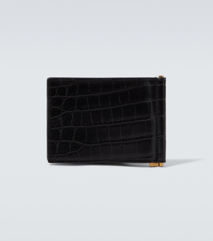 Tiny Cassandre croc-effect leather wallet - Saint Laurent - Modalova