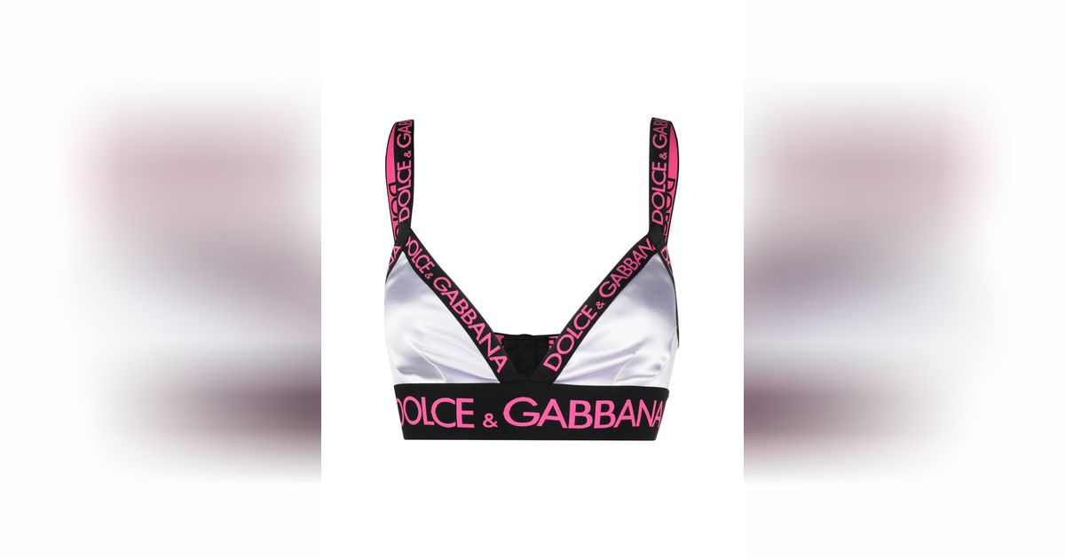 Dolce & Gabbana chantilly-lace triangle bra - Red