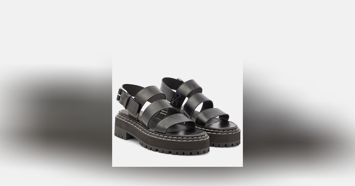 Leather Sandals Proenza Schouler Black for Women Modalova