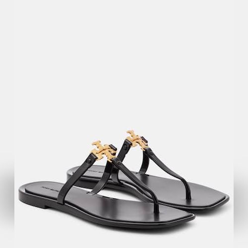 Matte black tory burch cheap sandals