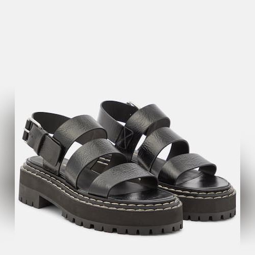 Leather Sandals Proenza Schouler Black for Women Modalova