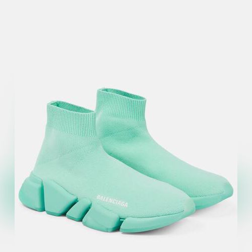 Balenciaga speed sale trainer turquoise