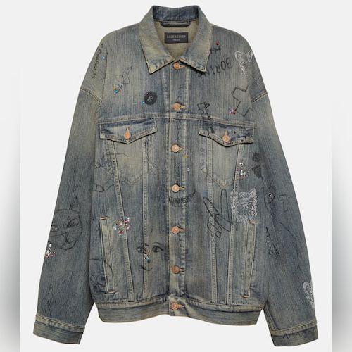 Denim Jacket Balenciaga Modalova